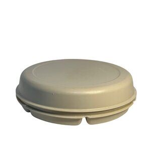 VTG Tupperware Veggie Divided Condiment Tray w/ Lid #1665-3 Beige 13" Detachable